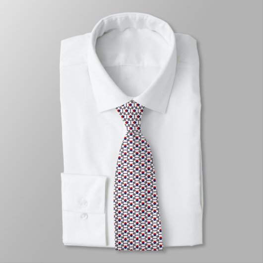 South Korea Flag Honeycomb Tie ネクタイ (タイ)