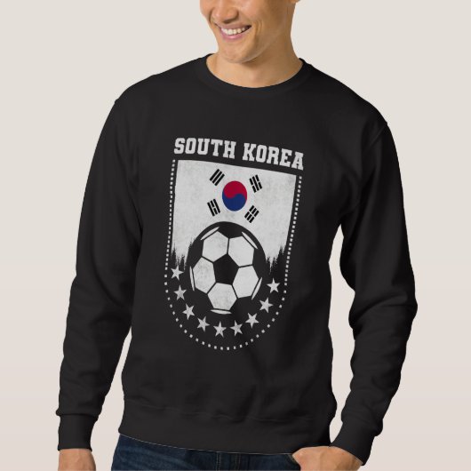 South Korea Flag Soccer Fan スウェットシャツ (正面)