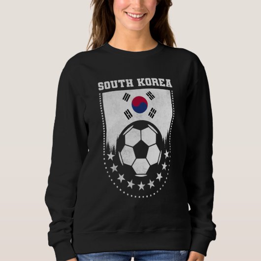 South Korea Flag Soccer Fan スウェットシャツ (正面)