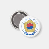 South Korea & Korean Coat of arms, flag / travel マグネット (正面/裏面)