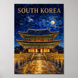 South Korea: Mystic Night Seoul Art Souvenir ポスター