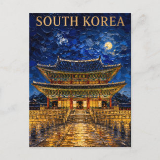 South Korea: Mystic Night Seoul Art Souvenir ポストカード