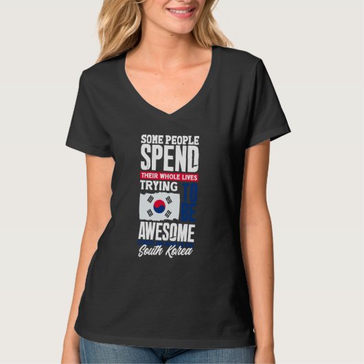 South Korea South Korean South Korea Flag  Quote Tシャツ (正面)
