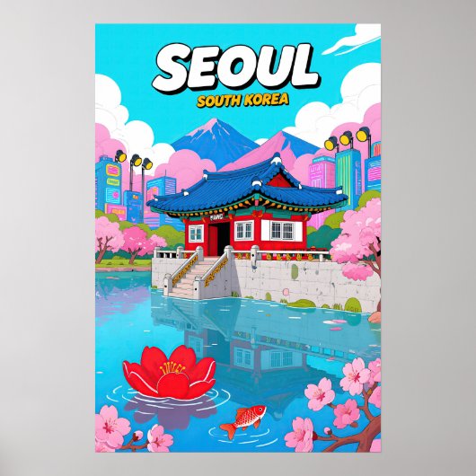 South Korea Travel   Pop Art ポスター (正面)