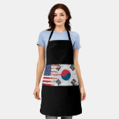 South Korean American Flag エプロン (着用した状態)
