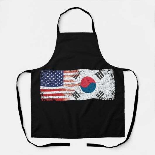 South Korean American Flag エプロン (正面)