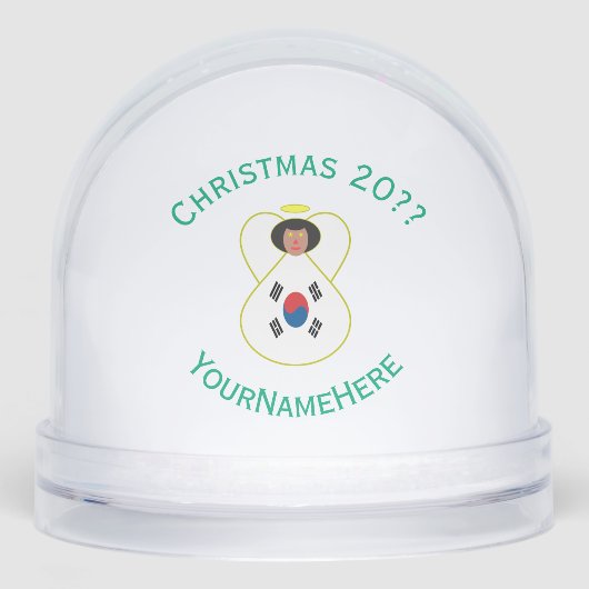 South Korean Angel Christmas Flag Personalized (正面)