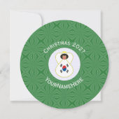South Korean Angel Christmas Flag Personalized  招待状 (正面)