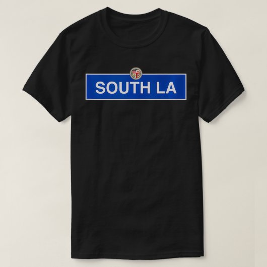 South LA Los Angeles Street Sign Central Slauson H Tシャツ (デザイン正面)