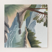 South Lake Tahoe | Watercolor Landscape ジグソーパズル (横)