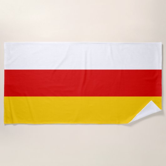 South Ossetia Flag ビーチタオル (正面)