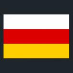 South Ossetia Flag ポスター<br><div class="desc">Patriotic flag of South Ossetia.</div>