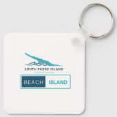 south pedre island beach island キーホルダー (裏面)