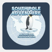 South Pole Adventure Antarctica Expedition Team スクエアシール (正面)