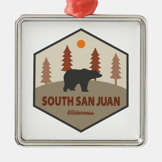 South San Juan Wilderness Colorado Bear メタルオーナメント (正面)