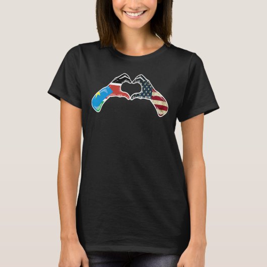 South Sudan American USA Flag  USA South Sudanese  Tシャツ (正面)