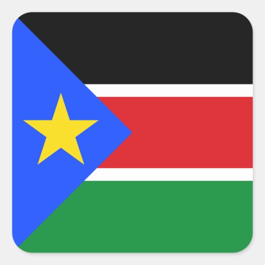 South Sudan Flag スクエアシール (正面)
