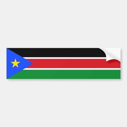 South Sudan Flag バンパーステッカー (正面)