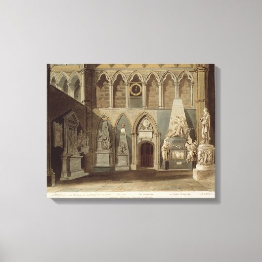 South View of Poet's Corner, 'Westmiからのプレート27 キャンバスプリント (正面)