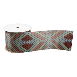 South West American Indian Style Patterned Art サテンリボン
