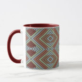 South West American Indian Style Patterned Art マグカップ (左)