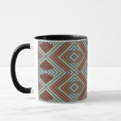 South West American Indian Style Patterned Art マグカップ (左)