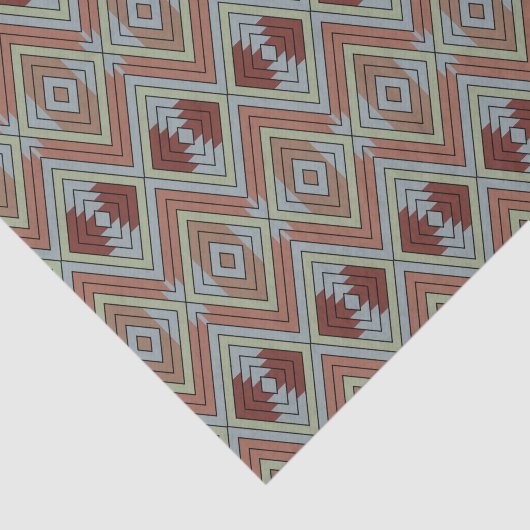 South West American Indian Style Patterned Art 薄葉紙 (詳細)