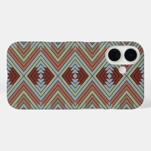 South West American Indian Style Patterned Art Case-Mate iPhoneケース (裏面 (横))