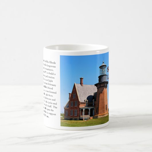 Southeast Light house, Block Island, RI Mug コーヒーマグカップ (中央)