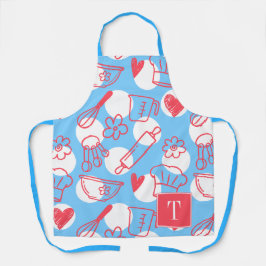 Southern Baking Polka Dot Pattern Recipe エプロン