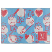 Southern Baking Polka Dot Pattern Recipe カッティングボード (正面)