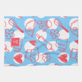 Southern Baking Polka Dot Pattern Recipe キッチンタオル (横)