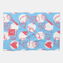 Southern Baking Polka Dot Pattern Recipe キッチンタオル