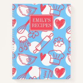 Southern Baking Polka Dot Pattern Recipe ノートブック