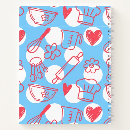 Southern Baking Polka Dot Pattern Recipe ノートブック (裏面)