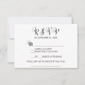 Southern Belle書道ソングリクエストRSVPカード 出欠カード (正面)