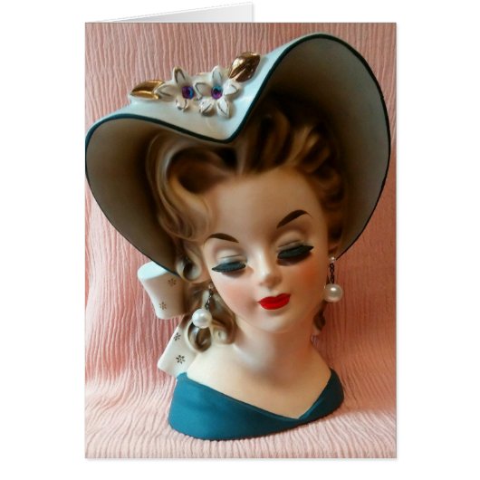 Southern Belle Beauty Mid Century Chic Head Vase (正面)