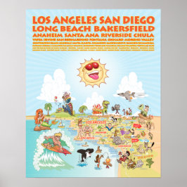 Southern California Cities 16x20ポスター ポスター