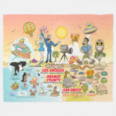 Southern California Fleece Blanket フリースブランケット (正面(横))