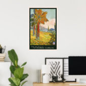 Southern California Vintage Travel Poster ポスター (ホームオフィス)