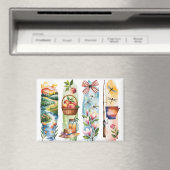 Southern Charm Watercolor Magnets | Peach Basket,  マグネット (インサイチュ (食洗機))