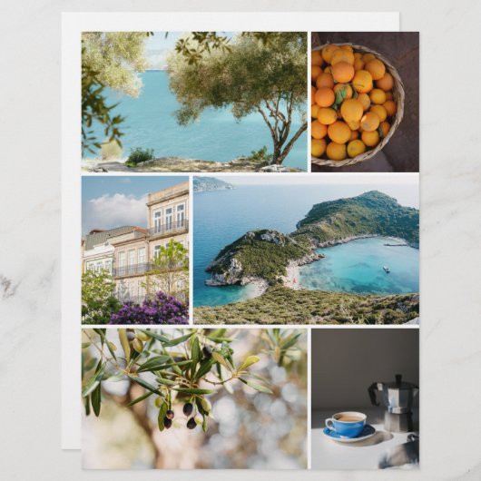 Southern Europe travel Scrapbook paper for cutouts (正面/裏面)