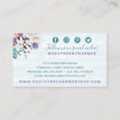 Southern Floral Cotton Moon & Wood Social Media 名刺 (裏面)