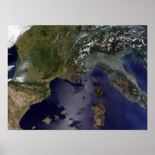 Southern France and Northern Italy ポスター (正面)
