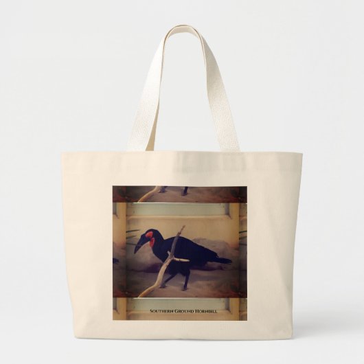Southern Ground Hornbill Tote Bag ラージトートバッグ (正面)