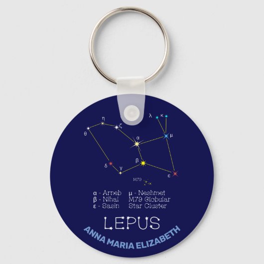 Southern Hemisphere Constellation Lepus キーホルダー (正面)