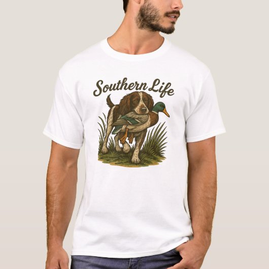 Southern Life Duck Hunting Fishing Tシャツ (正面)