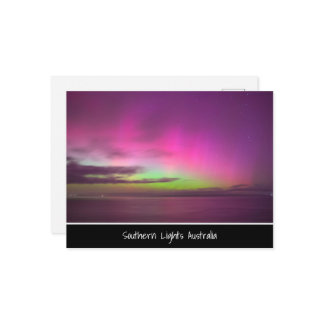Southern Lights Australia - Night Sky Photo ポストカード