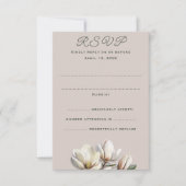 Southern Magnoliaの結婚Vertical Reply Card 招待状 (正面)