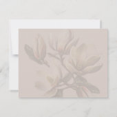Southern Magnolia Flowers 結婚's Menu RSVPカード 招待状 (裏面)
